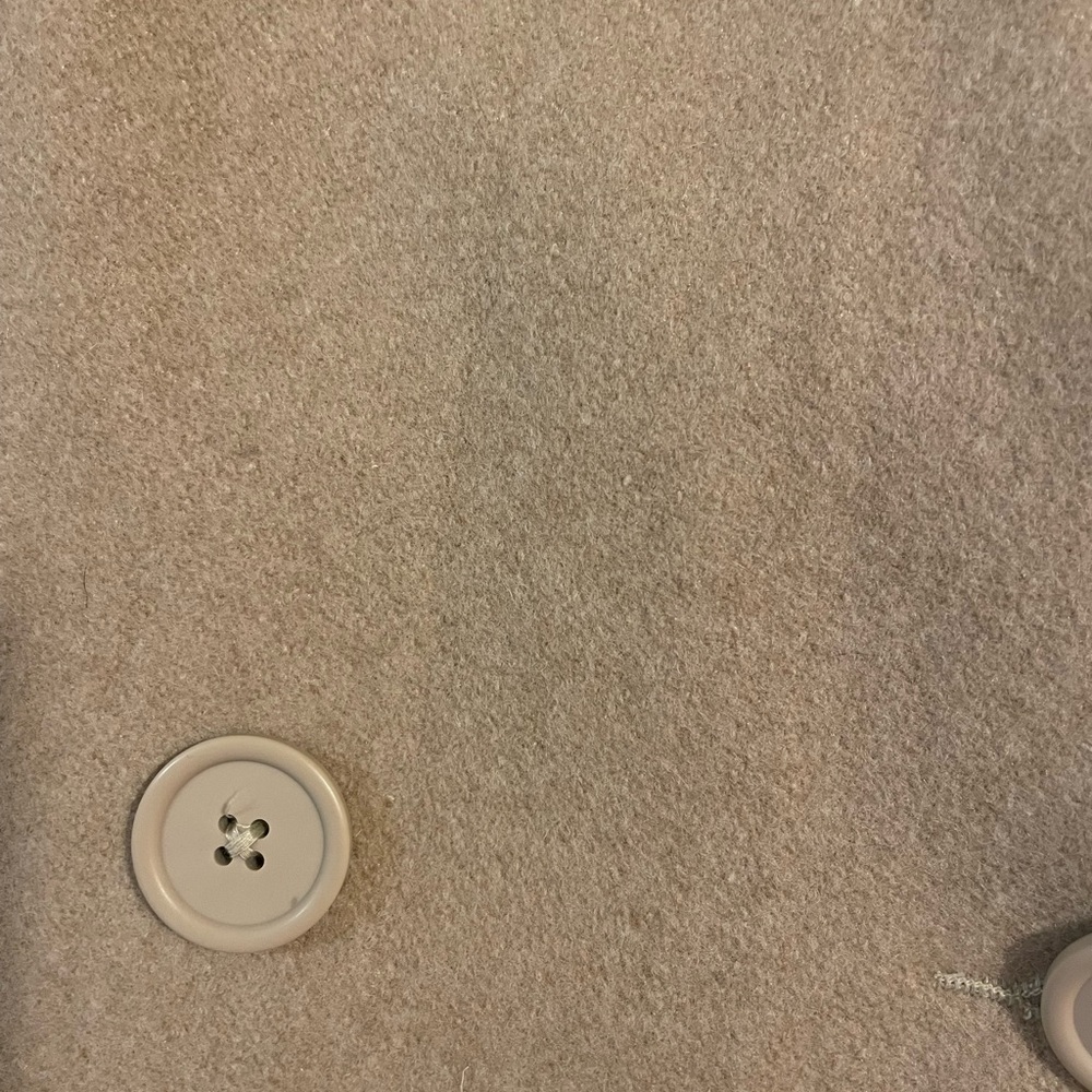 Old Navy Women's Beige Wool Blend Pea Coat with belt - Picture 2 of 4